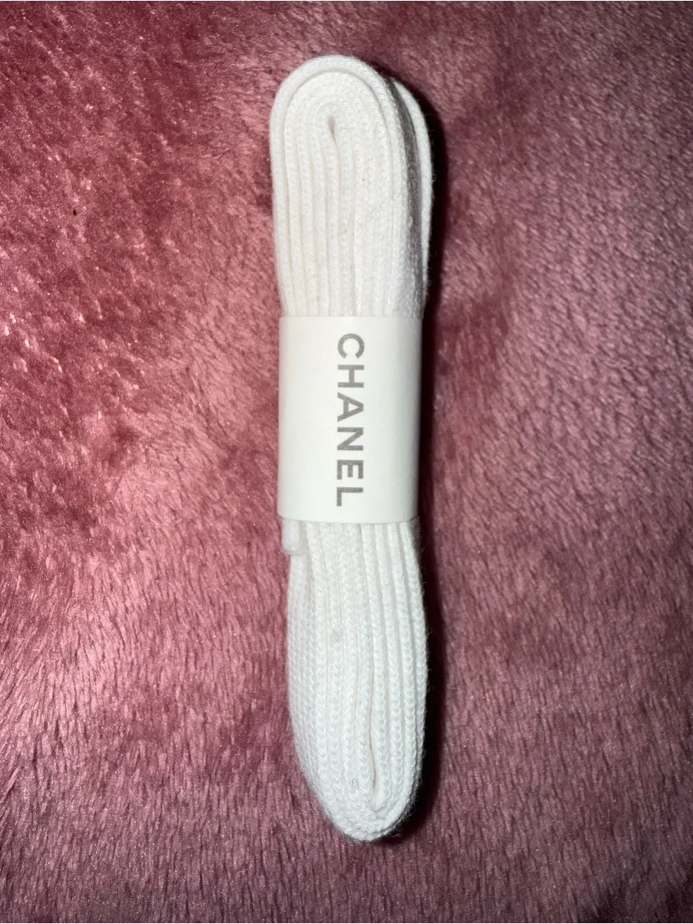 Chanel White Cotton Shoelaces